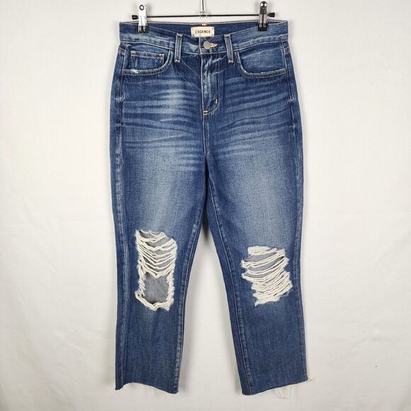 L’AGENCE Adele High-Rise Cropped Stovepipe Jeans Newberry Wash Womens Size 24 - Picture 1 of 7